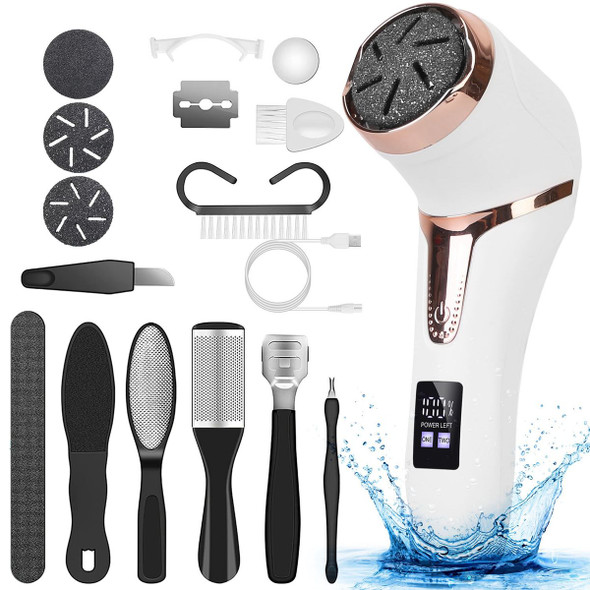 17-Piece Electric Foot Callus Remover Grinder with Vacuum product image