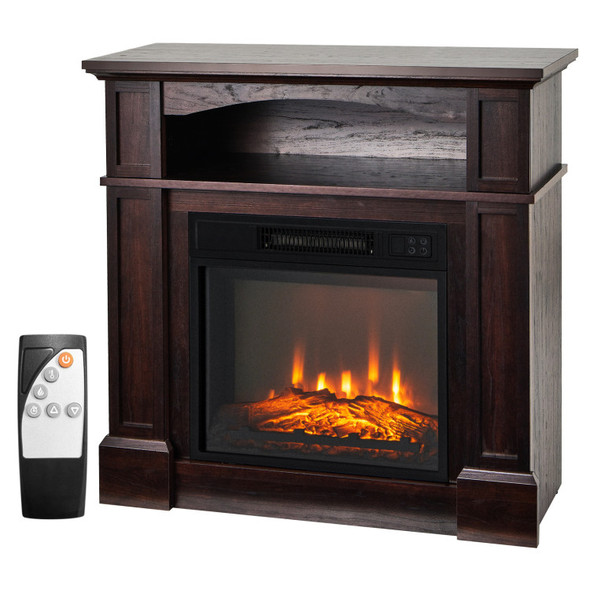 32-Inch 1400W Electric TV Stand Fireplace with Shelf & Remote product image
