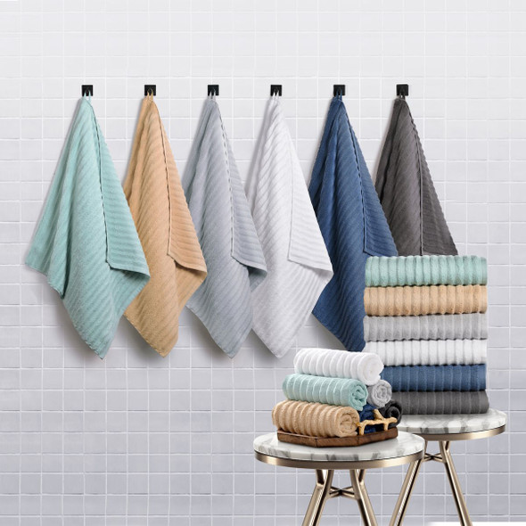 Bibb Home Ribbed Egyptian Cotton Bath Towel Set (4-Pack) product image