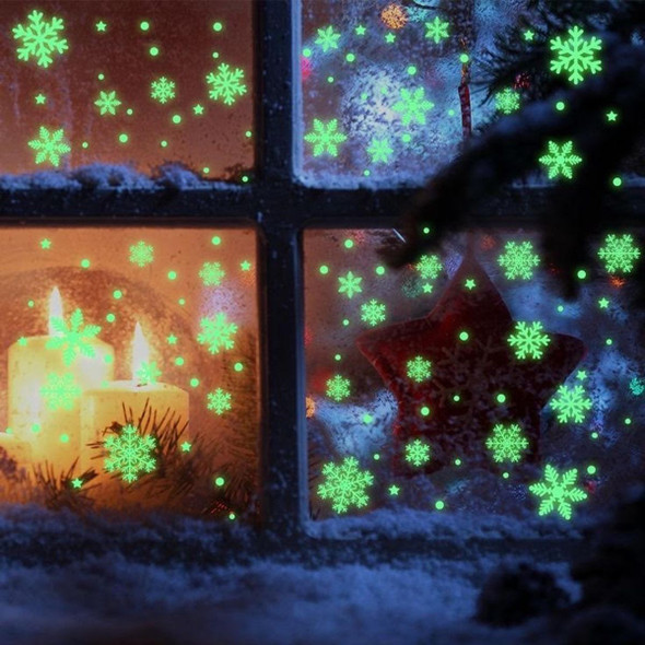 Glow-in-the-Dark Snowflake Window Clings, 47 ct. product image