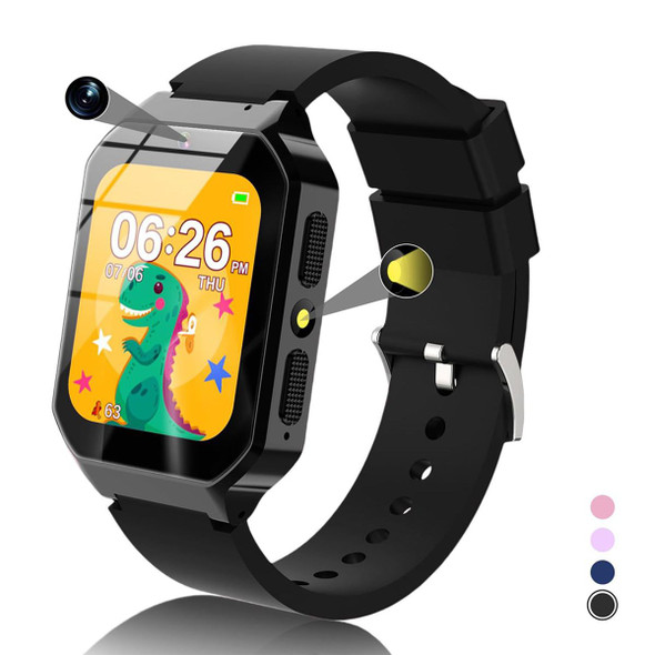 Smart Watch for Kids Ages 8-12, Smart Watch with 26 Games, Educational Toys, HD Camera, Video, Music Alarm, Audio Books, Learning Card, Flashlight (Black) product image