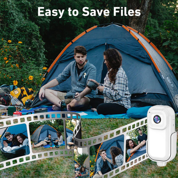 Mini 1080P Action Camera Wearable Sports Body Camera Pocket Helmet Camera Vlogging Multi-Function White product image
