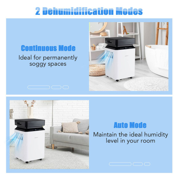 70/90 Pint Dehumidifier with Continuous and Auto Modes product image