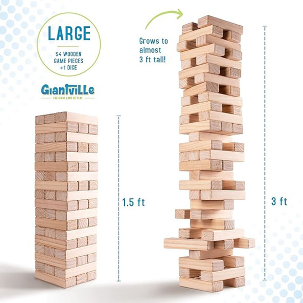 Giantville Giant Tumbling Timber Pine Wood Tower Game product image