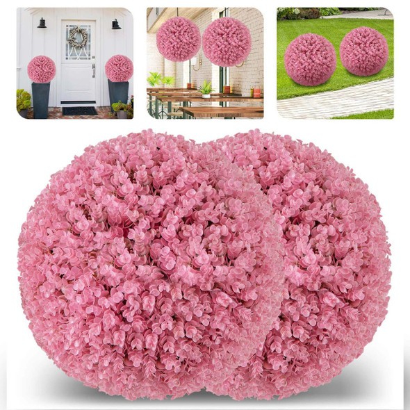 17.5-Inch Faux Decorative Artificial Plant Topiary Balls (Set of 2) product image