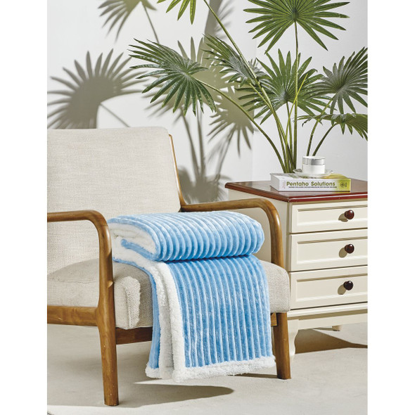 50 x 60-Inch Corduroy Sherpa Reversible Throw Blanket product image