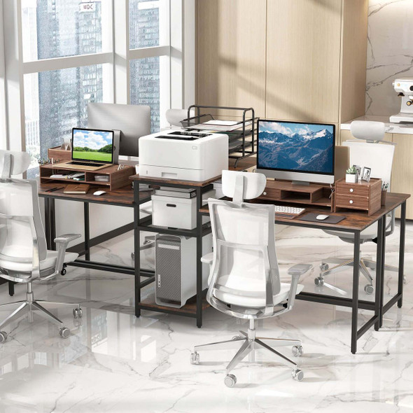 97-Inch Double Computer Desk with Power Outlets product image