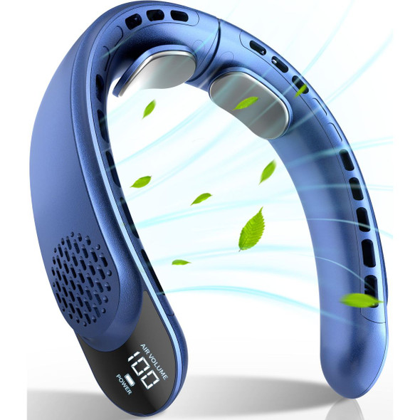Rechargeable Personal Neck Fan with LED Display product image