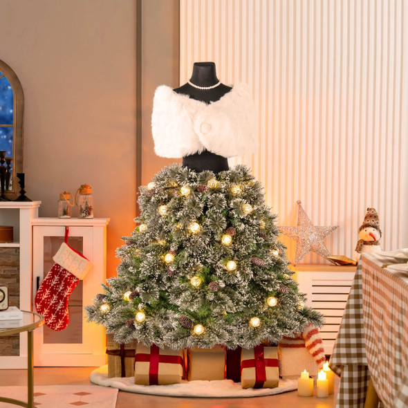 5 ft Artificial Mannequin Christmas Tree with Warm White LED Lights product image