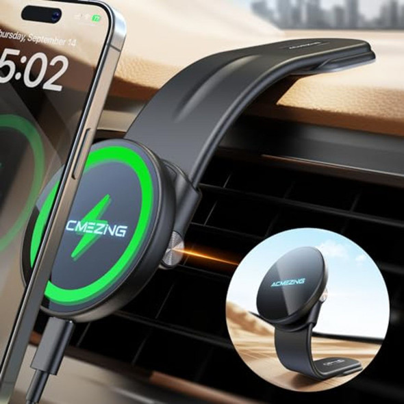 ACMEZING 15W Adjustable MagSafe Car Mount Charger product image