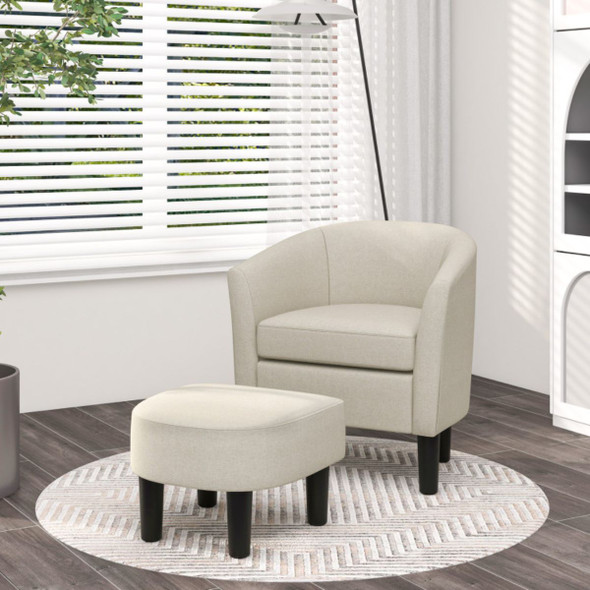 Barrel Chair with  Ottoman Footrest  product image