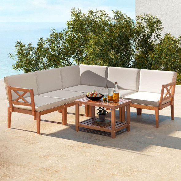 6-Piece Acacia Wood Patio Furniture Set  product image