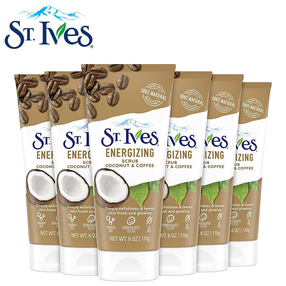 St. Ives Energizing Scrub, Coconut & Coffee, 6 oz. (6-Pack) product image