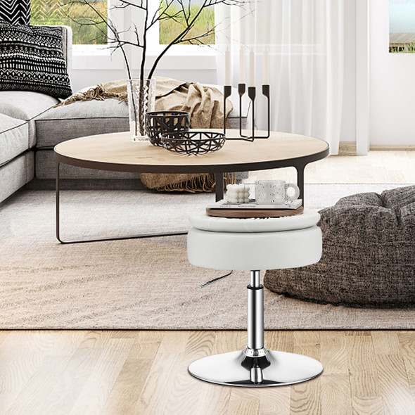 Adjustable 360° Swivel Storage Stool with Removable Tray product image