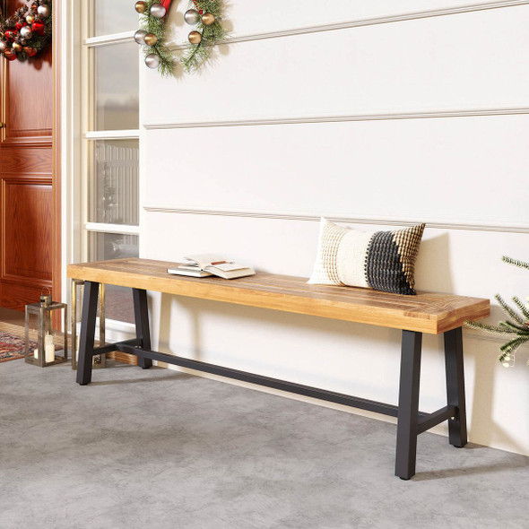 63" Long Outdoor Acacia Wood Bench product image