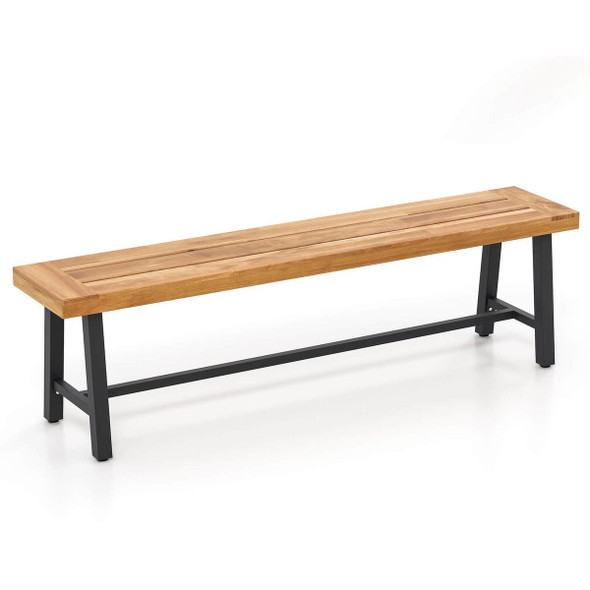 63" Long Outdoor Acacia Wood Bench product image