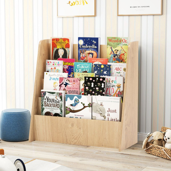 4-Tier Kids Wooden Bookshelf product image