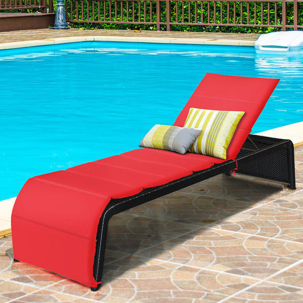 Rattan Patio Chaise Lounge Recliner (Set of 2) product image