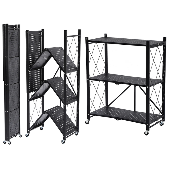 Foldable Storage Shelf with Wheels (3/4/5-Tier Options) product image