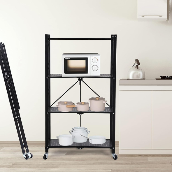 Foldable Storage Shelf with Wheels (3/4/5-Tier Options) product image