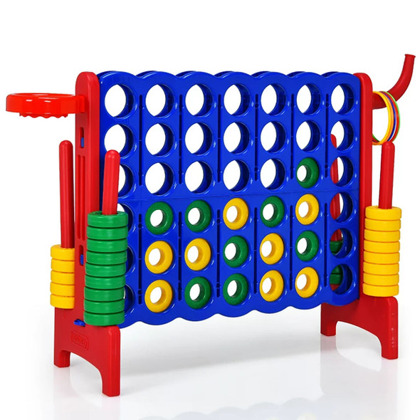 4-in-a-Row Giant Game Set with Basketball Hoop (Optional Carrying Bag) product image