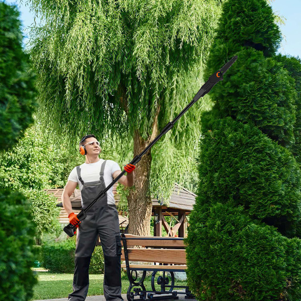 Tree Trimming Pole Saw with Extension Rods & 2 Rechargeable Batteries product image