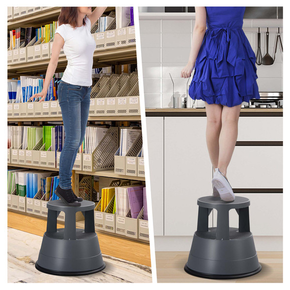 Rolling 330-lb Capacity Step Stool with Non-Slip Rubber Platform product image