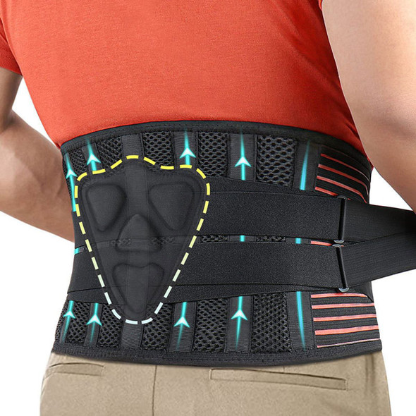 Lumbar Support for Heavy Lifting, Men and Women, Breathable Waist Support, Relief from Sciatica, Herniated Disc, XL (Waist 3.5/3.8 feet 115-125 CM) product image