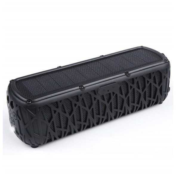 Waterproof Solar Bluetooth Speaker with Mic, Stereo Sound with Bass, Black product image