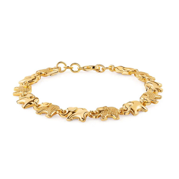 18K Gold Plated Elephant Bracelet or Anklet For Women product image