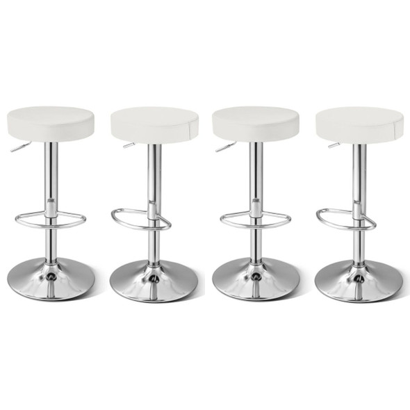 Adjustable Swivel Round Bar Stool with Footrest (4-Pack) product image