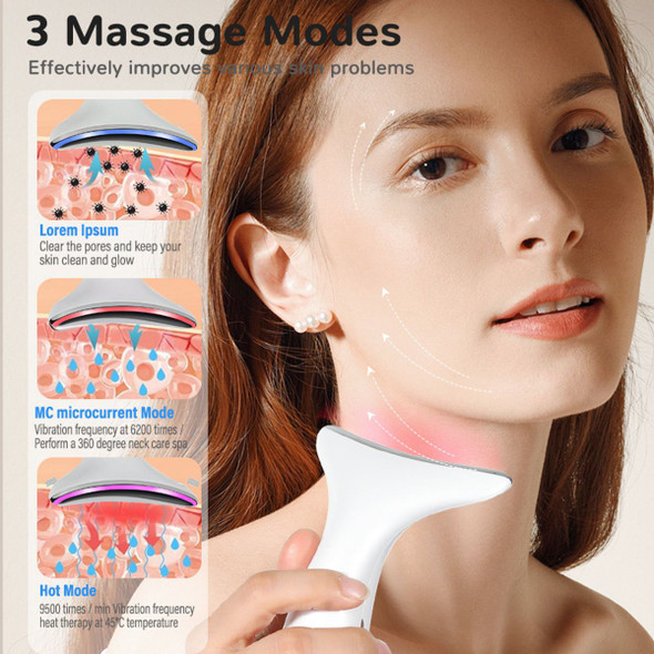 3 in1 Beauty Massager for Face and Neck, Vibrating Facial Massager with Heat, Vibration and LED for Skin Improve product image