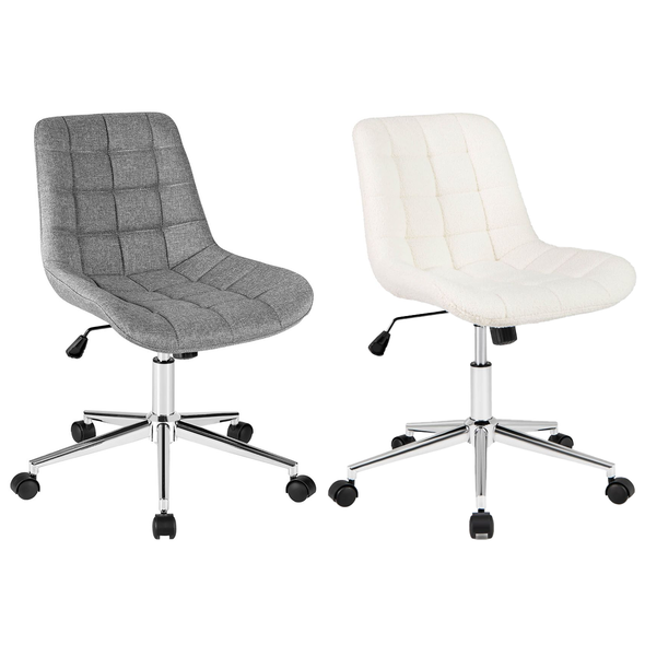 Armless Upholstered Height-Adjustable Office Chair product image