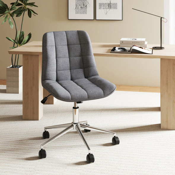 Armless Upholstered Height-Adjustable Office Chair product image
