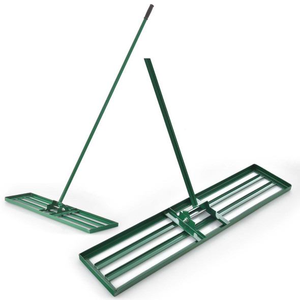 36 x 10-Inch Lawn Leveling Rake with Ergonomic Handle product image