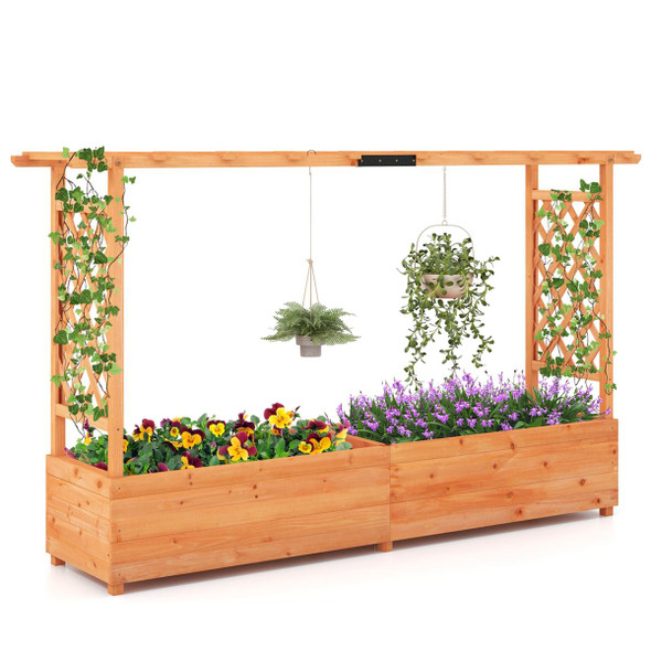 Raised Garden Bed with Built-in Trellis  product image