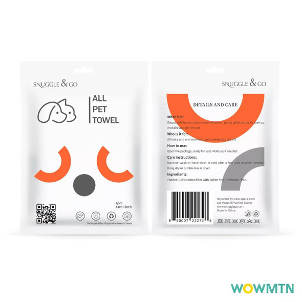 Hypoallergenic Disposable Pet Towel (6-Pack) product image