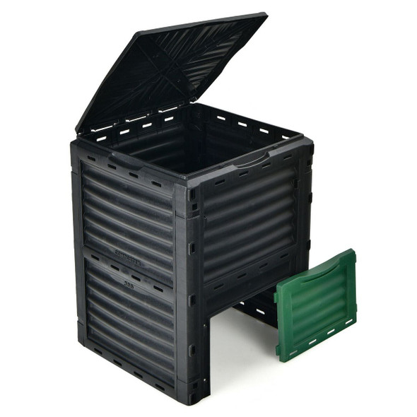 80-Gallon Compost Bin with Large Openable Lid and Bottom Exit Door product image