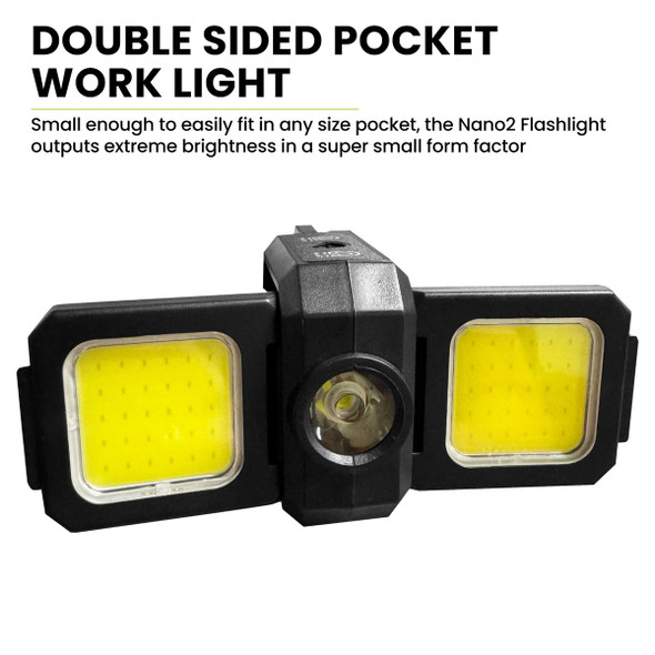 Nano2 Flashlight, 900 Lumens, Double Sided, USB Rechargeable product image