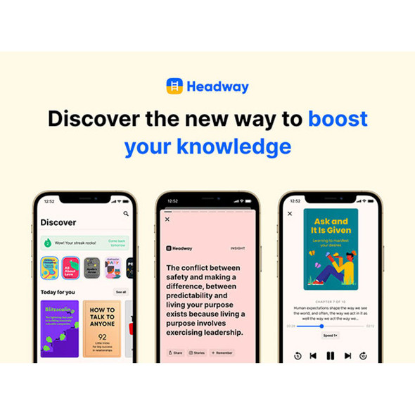 Headway: Premium Daily Book Summaries App - Lifetime Subscription  product image