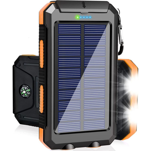 Solar Power Bank 38800mAh with LED Light and Compass product image