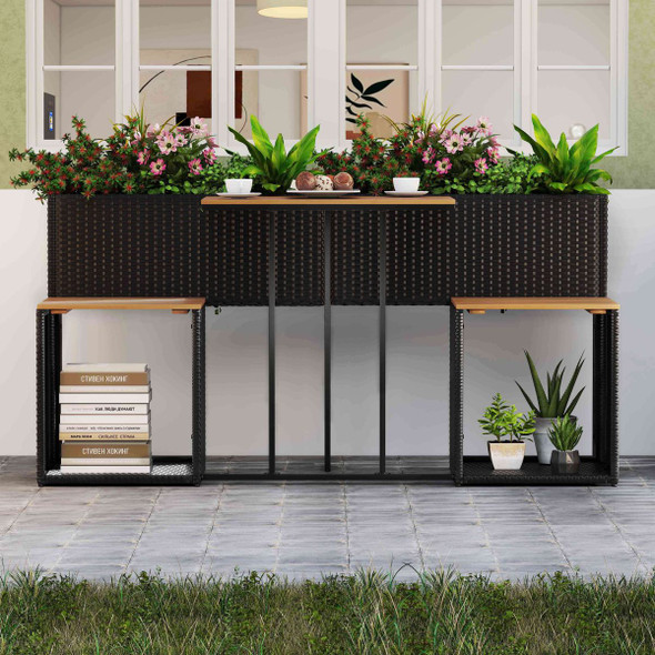 Patio Furniture Set with Raised Garden Bed and Built-in Storage Space product image
