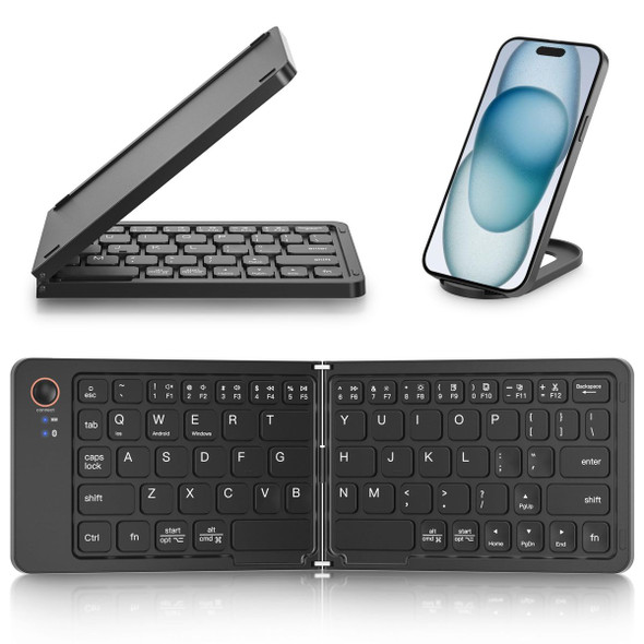 Portable Bluetooth Folding Keyboard for IOS/Android/Windows Tablet Mobile Phone Portable Keyboard Computer Accessories Color Black product image