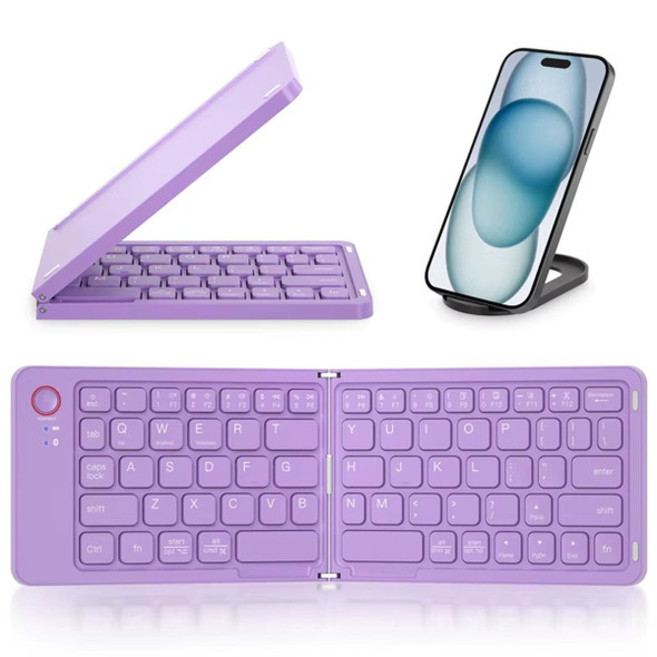 Portable Bluetooth Folding Keyboard for IOS/Android/Windows Tablet Mobile Phone Portable Keyboard Computer Accessories Color Purple product image