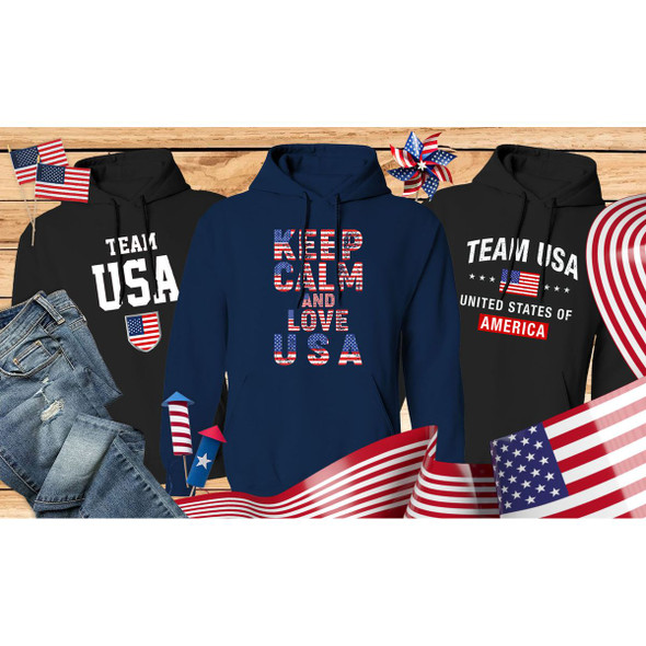Men's Patriotic USA Pullover Hoodie product image