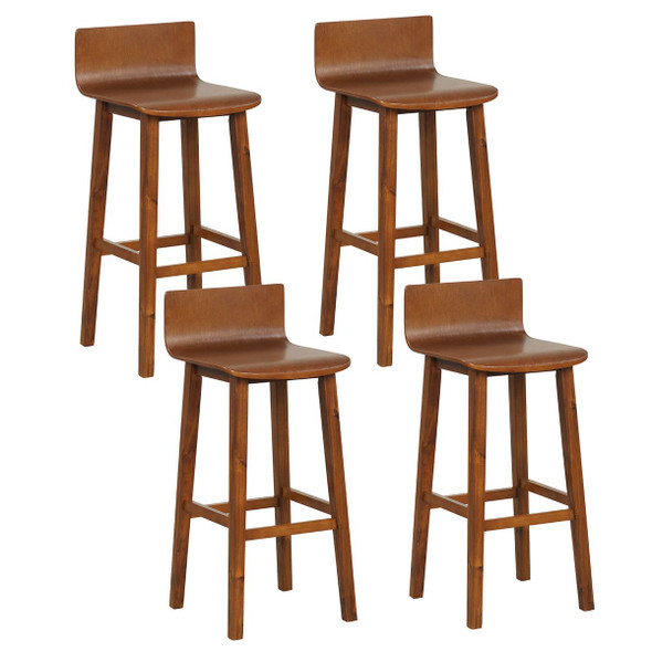 29" Mid Century Wood Bar Stools (Set of 2 or 4) product image