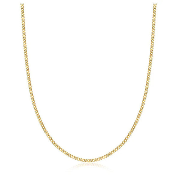18K Gold Plated 2mm Cuban Link Chain product image