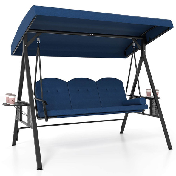3-Seat Patio Swing with Adjustable Canopy product image