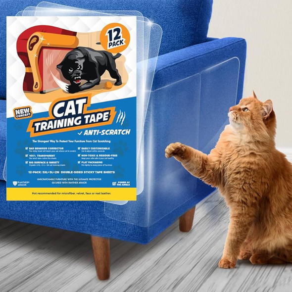 Panther Armor Cat Scratch Deterrent, Double Sided Tape (12 Count) product image