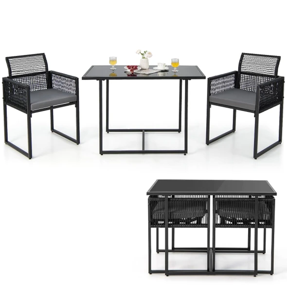 3-Piece Patio PE Wicker Furniture Set  product image